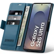 Overboard Ovitek za Samsung Galaxy S25 Ultra, sijoč liči , denarnica na preklop, moder