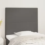 Vidaxl vidaXL Vzglavja za posteljo, 2 kosa, siva, 90x5x78/88 cm, umetno usnje