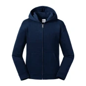 Navy blue childrens sweatshirt with hood and zipper Authentic Russell