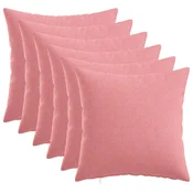 Vidaxl Prevleka za blazino 6 kos HEERLEN Roza 45 x 45 cm Blago