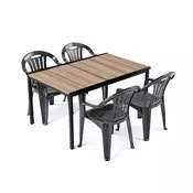 Set vrtnega pohištva Rowen 4+1 pepel-grafit