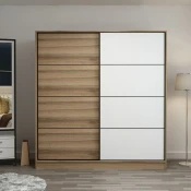 Hanah Home Garderober Kale-3179, 180x190x52 cm, Hrast-beli