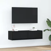TV ormar Zidne Crni hrast 100 x 31 x 25,5 cm Konstruirano drvo