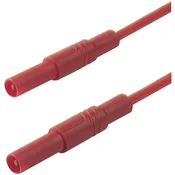 SKS Hirschmann 4 mm safety test lead, 2x straight plugs, 1 mm2, 100 cm