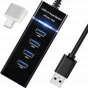 4 vratni USB 3.0 razdelilnik priklopna postaja razdelilec + adapter
