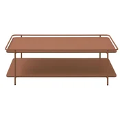 Kovinska klubska mizica v barvi terakote 55x110 cm Yuba – Unique Furniture