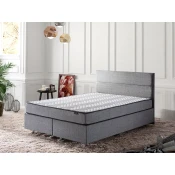 Hanah Home Bracni krevet sa prostorom za odlaganje Silver 140x38x190cm Crni