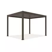 Bioklimatska pergola Antares — Samostoječa/3 x 4/Rjava/Električni motor in LED luči