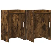 vidaXL vidaXL Posteljne mize 2 pcs Dimljen hrast 40 x 30 x 60 cm, (5000247368)