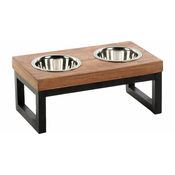 Flamingo Tommy Duo Dinner Stand z dvema skledama iz nerjavečega jekla 370ml