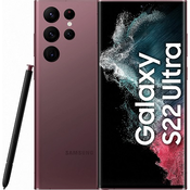 Samsung Galaxy S22 Ultra S908 5G Dual Sim 12GB RAM 256GB Burgundy crveni - korišten uredaj +gratis original smart led view cover
