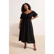 Trendyol Curve Ženska haljina Tbbss26Ah00034, Crna