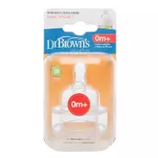 DR BROWNS Silikonski sisac wide neck – velicina 1