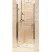 Casa Padrino Luxury Bathroom Shower Door Silver - Various Sizes - Shower Cubicle Glass Hinged Door - Bathroom Accessories - Luxury Shower Doors - Luxury Quality