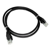 Patch kabel U/UTP kat 6 PVC 2,0 m črne barve ALANTEC