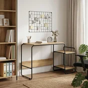 vidaXL Miza s shrambo Artisan hrast 131.5 x 50 x 75.5 cm