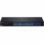Trendnet TEG-30284 mrežni prekidac Upravljano Gigabit Ethernet (10/100/1000) 1U Crno
