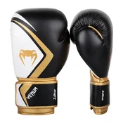 Venum Boxing Gloves Contender 2.0, Black/White-Gold - 12 oz