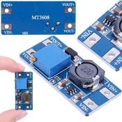OEM MT3608 DC-DC Pretvornik – Step-Up Modul, 2–24V Vhod, 2–28V Izhod, 2A, 93% Učinkovitost | Compactten
