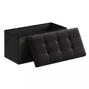 Songmics Shranjevalna klop 38x76x38 cm Črna