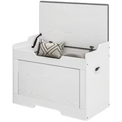 HOMCOM HOMCOM shrambena skrinja poliester, iverna plošča 75D x 40Š x 56V cm Bel, (5000242513)