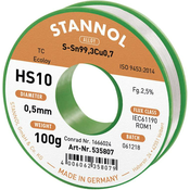 Stannol Stannol HS10 2\,5% 0\,5MM SN99\,3CU0\,7 CD 100G spajkalna žica\, neosvinčena neosvinčeni\, tuljava Sn99\,3Cu0\,7 ROM1 100 g 0.5 mm, (20395348)