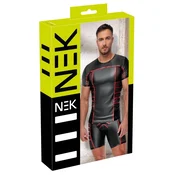 NEK Men’s Short-Sleeve Shirt Black/Red 2XL Mesh Panel Stretch Fit ONK031E