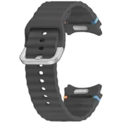 Samsung silikonski pašček ET-SNL31LBE za uro Samsung Watch 6 in Watch 6 Sport, Watch 4, Watch 5, size M/L - temno siv