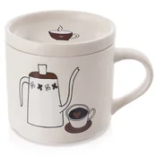Northix Porcelanasta skodelica s pokrovom 420 ml