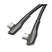 shumee Kabel Toocki 90, 100W USB C na USB C 90 stopinj, dvostranski kotni kabel, 1 m.