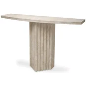 Casa Padrino luxury console beige 121.5 x 35 x H. 75.5 cm - Rectangular travertine console table - Living room furniture - Travertine furniture - Luxury furniture - Luxury interiors