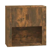 MAISON CHIC Stenska omarica - Zidna omarica dimljeni hrast 80x33x80 cm inženirski les iu419, (22063553)