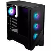Chassis MSI MAG FORGE 320R AIRFLOW, ATX, Mid Tower, 4x Pre-installed ARGB Fan, 472.5 x 210 x 498 mm, Black