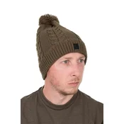 Kapa Fox Cable Knit Bobble Khaki