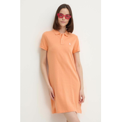 Pamučna haljina Polo Ralph Lauren boja: narančasta, mini, ravna, 211799490016