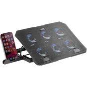 Mars Mars Gaming MNBC23 hladilno stojalo 16 z 6 ventilatorji, modrimi LED, 6 pozicij