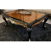 Casa Padrino luxury baroque coffee table brown/black/gold - Living room table in baroque style - Baroque style furniture - Baroque furnishings - Luxury furniture in baroque style