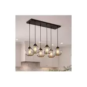 Brilagi - Luster na sajli 6xE27/60W/230V crna/dimljeno-siva
