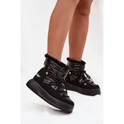 Ženski snežni škornji s platformo Lee Cooper, črne barve