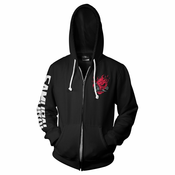 JINX CYBERPUNK 2077 BIGGEST FAN ZIP-UP HOODIE ČRNA M