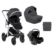 KikkaBoo Kolica Irene premium 3in1 set sa I-SIZE autosedištem i tvrdom korpom Dark Grey (KKB11252)