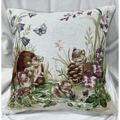 Casa Padrino luxury decorative pillow squirrels white/multicolored 45 x 45 cm - Printed cushion with fine tapestry fabric - Luxury decorative accessories