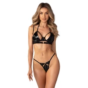Obsessive Keira Lise 2-pcs Set Black L/XL