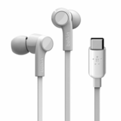 Belkin Belkinove slušalke ROCKSTAR s priključkom USB-C - bele