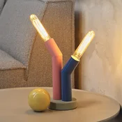 OSRAM namizna svetilka Decor Straw, 2-plastna, barvna, jeklo, E27 - Dnevna soba/jedilnica - Sodobni - večbarvni - Kovina