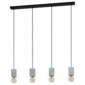 EGLO Viseca lampa PRESTWICK 3 4xE27 92 cm crna/beton 43598