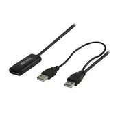 Kabl USB 2.0 AM - USB AF, 10m (sa dodatnim USB AM za napajanje)