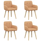Trpezarijske stolice 4 pcs Bouclé Bež 59 x 57 x 85 cm