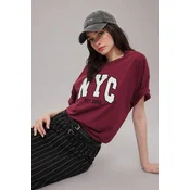 Trendyol Milla Ženska majica TWOSS25TS00069, Bordo