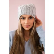 Kesi Cap with fleece Paulina K227 light gray